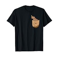 Pocket Capybara Pocket Funny Cute Animal Parody T-Shirt