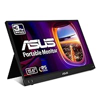 ASUS ZenScreen 15.6” 1080P Portable Monitor (MB16ACV) - Full HD, IPS, Eye Care, Flicker Free, Blue Light Filter, Kickstand, USB-C Power Delivery, for Laptop, PC, Phone, Console