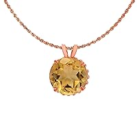 DECADENCE 10K Rose Gold 7mm Round Cut with Bead Frame Rabbit Ear 18