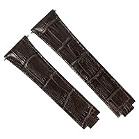 Ewatchparts LEATHER WATCHBAND STRAP FOR ROLEX DAYTONA 16518 16519 116520 116523 LONG D/BROWN