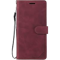 Wallet Case for iPhone 14/14 Plus/14 Pro/14 Pro Max, Flip Leather Wallet Case with Card Holder Kickstand Magnetic Closure Phone Cover (Color : Red, Size : 14Plus)
