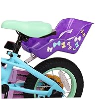 Doll Bike Seat, Baby Doll Seat for Girls Bike, Kid's Bike Doll Carrier with DIY Stickers, Doll Carrier for 12-20-Inch Bike Accessories (Purple)