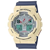 Casio G-Shock GA-100PC-7A2DR Analo-Digital Resin Band Watch, strap, strap