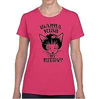 Wanna KISS My Kitty? Pink Ladies T Shirt