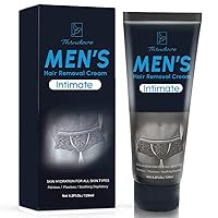 Intimate/Private Hair Removal Cream for Men, 120ml - Effective Painless Flawless Depilatory for Unwanted Coarse Male Body Hair - Suitable for All Skin Types