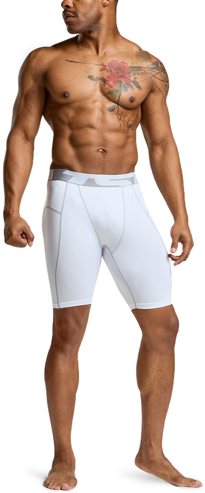 TSLA Men's Athletic Compression Shorts, Sports Performance Active Cool Dry Running Tights