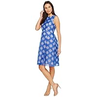 Adrianna Papell Women's Polka Dot Fit and Flare Dress