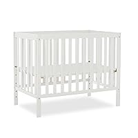 Edgewood 4-In-1 Convertible Mini Crib In White, JPMA Certified, Non-Toxic Finish, New Zealand Pinewood, With 3 Mattress Height Settings, Included 1