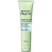 Garnier Fructis Hair Filler Moisture Repair Gel-Cream for Curly, Wavy Hair, with Hyaluronic Acid, 5.1 FL OZ, 1 Count