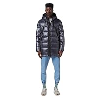 Andrew Marc Men's Mid-Length Water Resistant High Shine Shell Barreto Parka