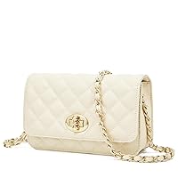 FOXLOVER Women’s Mini Quilted Chain Crossbody Bags Purses Shoulder Bag for Women Leather Casual