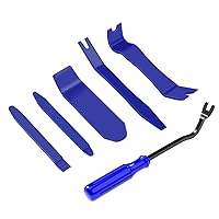 GOOACC 6PCS Auto Trim Removal Tool Kit No-Scratch Tool Kit for Car Audio Dash Panel Window Molding Fastener Remover Tool Kit-Blue