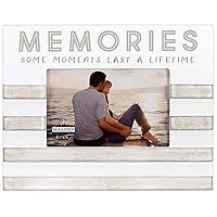 Malden International Designs 4x6 Memories Sentiment Picture Frame Memories Some Moments Last A Lifetime Raised Sunwashed Contrasting Stripes Gray Screenprinted Text