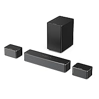 5.1 Sound Bar with Dolby Atmos, Peak Power 410W, Sound Bar for Smart TV with Subwoofer, 3D Surround Sound System for TV, Surround and Bass Adjustable Home Theater, Poseidon D60 Series