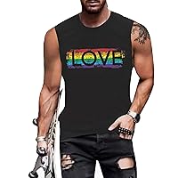 Men Pride Tank Tops Be You Love Wins Letter Print Shirt Graphic Gay Pride LGBT Sleeveless Shirt Tee