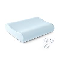 AM AEROMAX Cooling Contour Memory Foam Pillow, Cervical Pillow for Neck Pain Relief, Neck Orthopedic Sleeping Pillows for Side, Back and Stomach Sleepers.