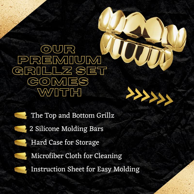 Grillz Gold Grills for your Teeth, Gold Grillz for Men and Women, Gold Teeth, Grillz Hip hop, Gold Tooth, Gold Teeth Grillz for Men, Gold Grillz for Women, Grills for Teeth, Jewelry Grill,Teeth Grill