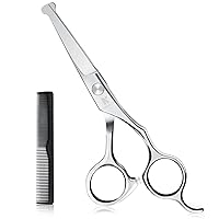 6.1 inch Kids Hair Cutting Scissors Safety Rounded Tips Haircut Scissors, K KaCaKaCa Professional Safe Hair Cutting Shears for Baby, Toddler, Children, Women and Men, Barber, Salon and Home Use