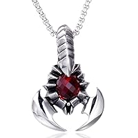 Mens Stainless Steel Scorpion Scorpio Zodiac Pendant Necklace Jewelry Men