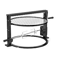 only fire Santa-maria Style Grill Rotisserie System Adjustable Cooking Grate Attachment for Weber 22 inch Kettle Grills - Global Patent