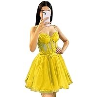 Sparkly Tulle Homecoming Dresses for Teens Short Floral Prom Dresses for Women 2024 Cocktail Party Dresses