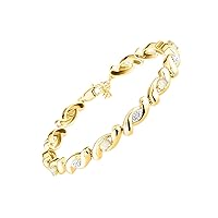 Rylos Bracelets for Women 925 Silver infinity Twist Tennis Bracelet Gemstone & Genuine Diamonds Adjustable to Fit 7