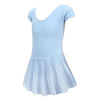 Kids Toddler Baby Girls Spring Summer Solid Short Sleeve Gymnastics Dress Princess Dress Clothes Long Dresses for