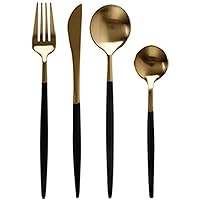 WARRIO 4-Piece Household Cutlery Set Matte Texture, Dishwasher Safe