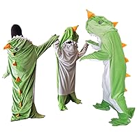 Wearable Dinosaur Blanket Hoodie Animal Sleeping Bags for Women Men Adult Soft Cozy Dinosaur Gifts(L fit for Height 5'3