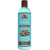 Argan Shampoo | For All Hair Types & Textures | Restore, Hydrate and Smooth Hair | With Coconut, Almond, & Aloe Vera | Free of Parabens, Silicones, Sulfates | 12 oz
