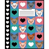 Pretty Pigs Composition Notebook: Back-to-School Notebook | Wide Ruled | 8 x 10 | 100 Pages | Pig Composition Notebook