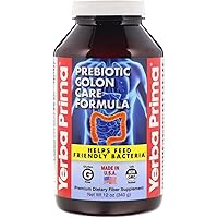 Yerba Prima Prebiotic Colon Care Formula Powder, 12 Ounce - Premium Dietary Fiber Supplement, Gluten Free, Made in USA, Non-GMO
