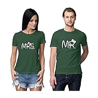 Men's & Women's Mr Mrs Couple Regular Fit Designer T-Shirt Top for Elegant Daily Wear by MARVELOUS90S