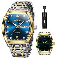 OLEVS Women's Watches Analogue Quartz Wrist Watches with Diamond Small Face Gold Stainless Steel Strap Waterproof Watch