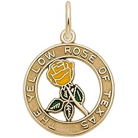 Rembrandt Charms Yellow Rose of Texas Charm, 10K Yellow Gold