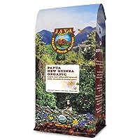 Organic, Papua New Guinea Single Origin Dark Roast, Smooth Full Flavored Organic Coffee Beans, Low Acid, Whole Bean Coffee 1LB Bag