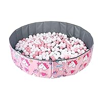 40x11Inch Kids Ball Pit Without Balls, Foldable & Portable & Reusable Balls Pool for Toddlers, Play Pool for Dog, Indoor & Outdoor Use, Oversized (Unicorn)