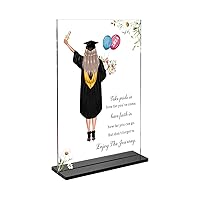 Graduation Gifts Class of 2024 for Her Women College University High Senior Middle School Graduation Gift Christmas Birthday Leaving Gifts for Girl Daughter Sister Friends Student Decorative Desk Sign
