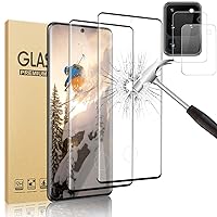 AFSKU [2+2 Pack] Galaxy S20 Ultra Screen Protector, Ultra HD Tempered Glass Film [Scratch Resistant] [3D Full Coverage ] [9H Hardness] [Fingerprint Unlock] For Samsung Galaxy S20 Ultra (6.8 Inch)
