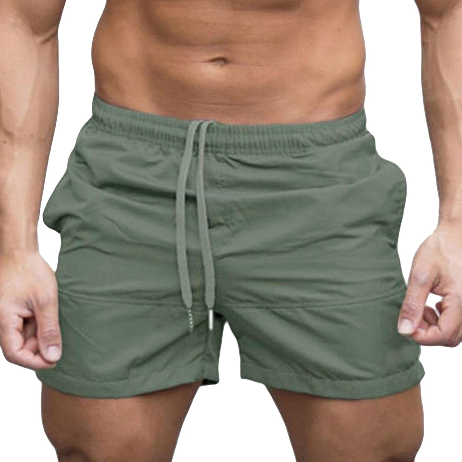 Men's Workout Sports Shorts Quick Dry Lightweight Running Gym Shorts Casual Summer Beach Swim Trunks with Pockets