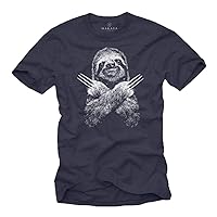 MAKAYA Funny Animal T-Shirt for Men - Cool Sloth Gift