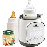 Baby Bottle Warmer for Breastmilk - 5-in-1 Plug-in Portable Bottle Warmer for All Bottles, Food Jars, and Breastmilk Bags - Smart Accurate Temperature Control, Automatic Shut-Off Milk Warmer