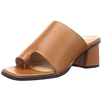 Women's Asymmetric Cut Thumb Loop Chunky Heel Sandal