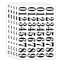 5 Sheets Black Number Stickers Scrapbooking Embellishments Luggage Child Helmet Computer Stickers 2 Inches Address Number Stickers for Houses Mailbox