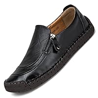 Mens Casual Loafers Slip On Shoes Leather Flexible Walking Shoes for Men Hiking Driving
