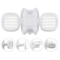 HONWELL Motion Sensor Light Outdoor Battery Powered Outside Security Flood Light Cordless IP65 Waterproof 32 LED Dual Head Spotlights, Motion Detector Lights for House Garage Porch Garden Shed