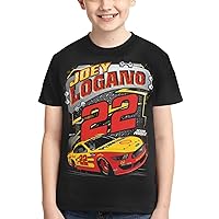 Joey Logano 22 Classic Printing Athletic Crewneck T-Shirt Shirt Short Sleeve Tee Shirts for Teen Girl & Boy