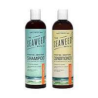 The Seaweed Bath Co. Smoothing Shampoo and Conditioner, Citrus Vanilla, Natural Organic Bladderwrack Seaweed, Vegan and Paraben Free, 12oz