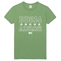 DD214 Alumni with Stars Printed T-Shirt - Dill-Green - 4XL