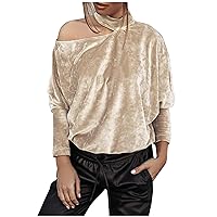 Button Down Shirts for Women Dressy Casual Long Sleeve Velvet Tops 2024 Fashion Loose Fit Business Work Tunic Blouses